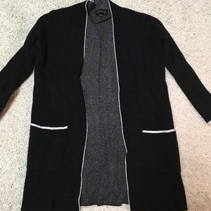 Long black cardigan